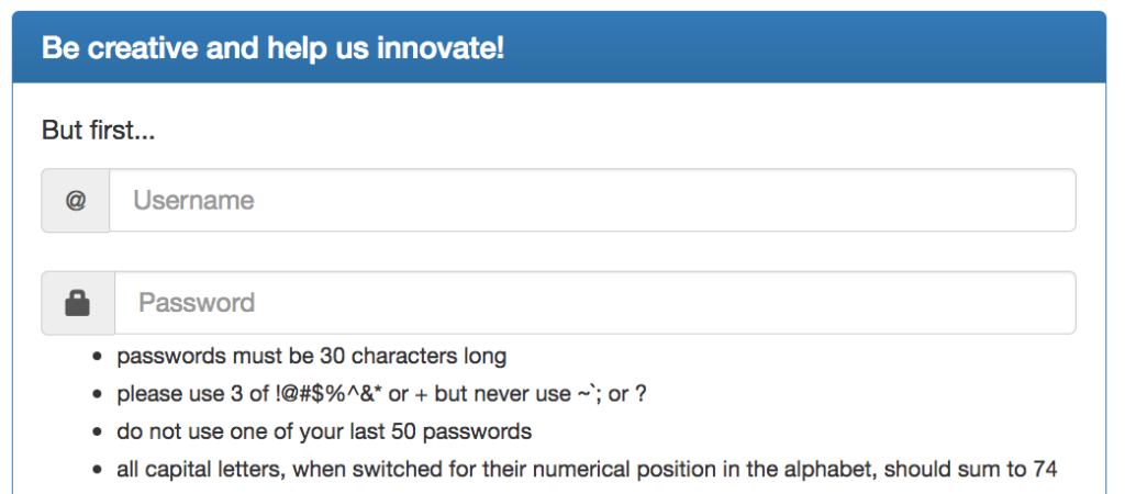 Registration forms: the best way to kill innovation.